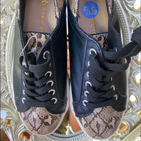 NWOT Restricted Faux Leather and Snakeskin sneakers - Picture 4 of 7